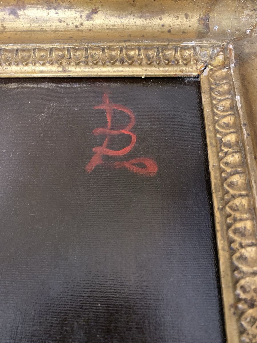 Gemälde: Portrait mit Monogramm 19. Jh  – Gebraucht aus Wolfhalden von SecondAntique 2