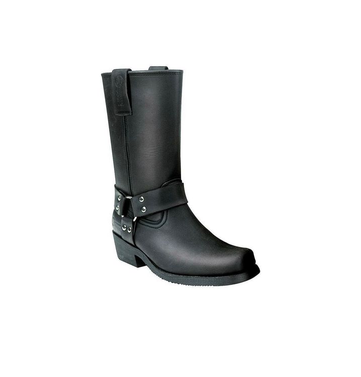 Schwarzer Greasy Biker-Stiefel | Österreich