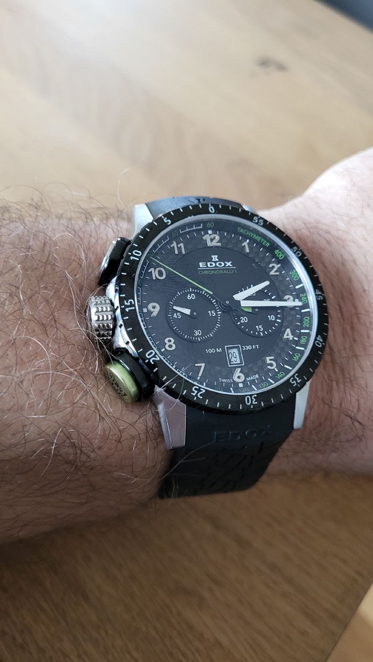Edox Uhren: Edox Chronorally Grün – Gebraucht aus Tennwil von Mailo2 9