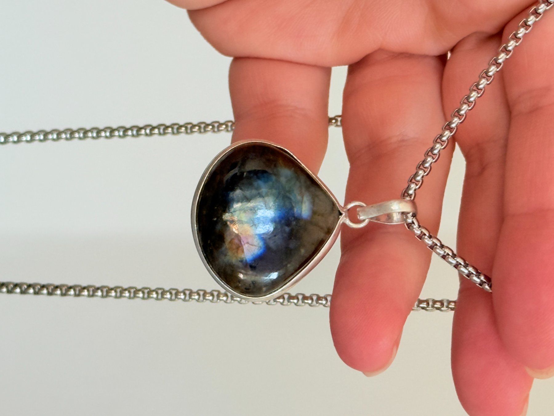 Catenine: Collier avec labradorite - Élégant & Naturel! – Nuovo e nell'imballaggio originale da Genève venduto da AWWA 8