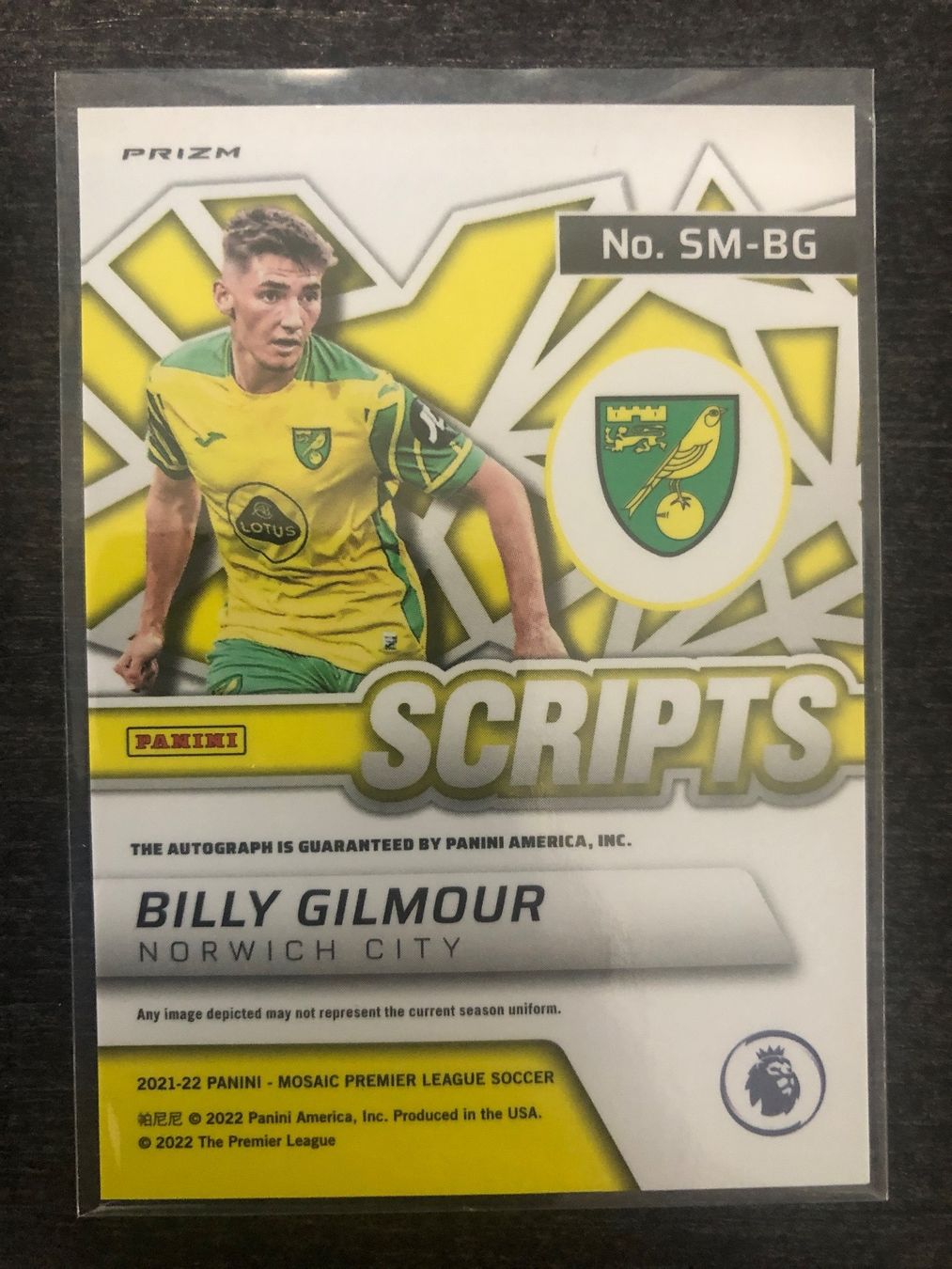 Topps Carte collezionabili: Panini Mosaic Billy Gilmour Autogramm – Usato da Wangenried venduto da Garagara 1