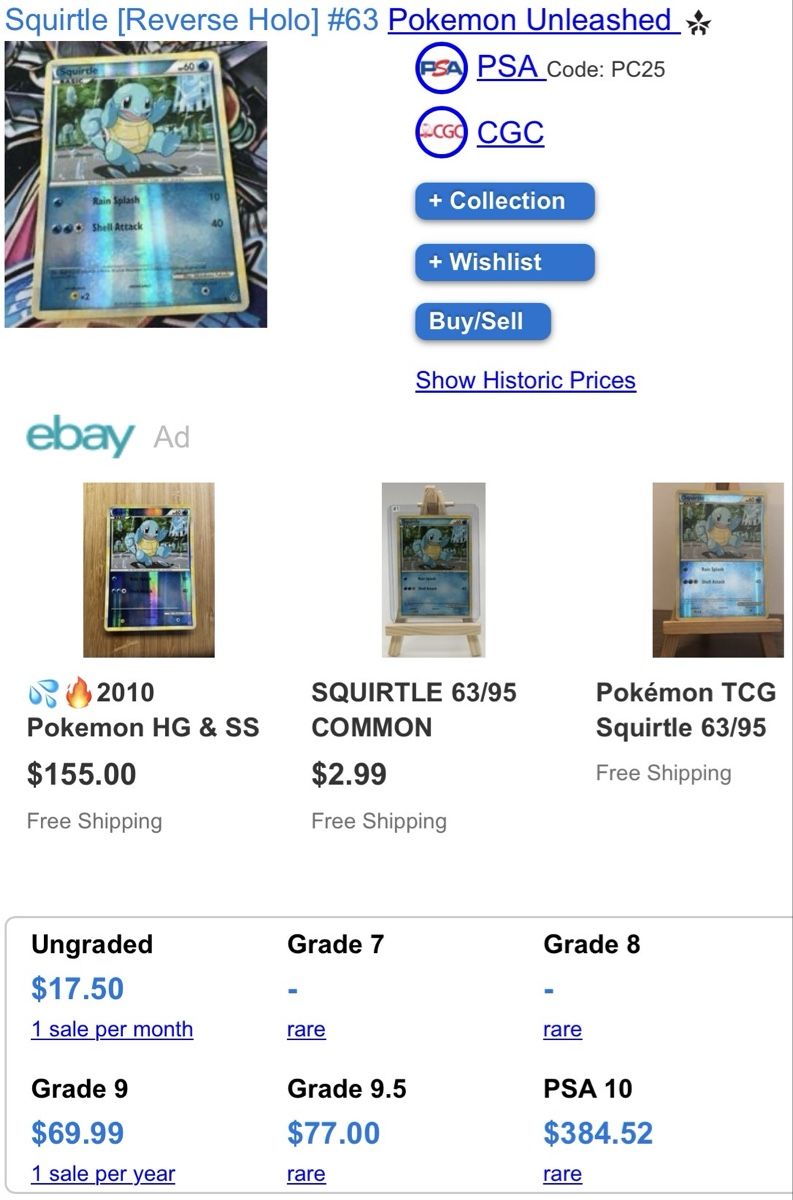 Pokémon Sammelbilder & Trading cards: Schiggy Reverse Holo 63 - DE – Gebraucht aus Zürich von LJF 3