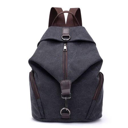 Vintage blue Canvas backpack women girl - Sac à dos