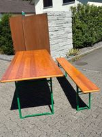 Festbankgarnitur – 1 Tisch & 1 Bank – klappbar – guter Zusta