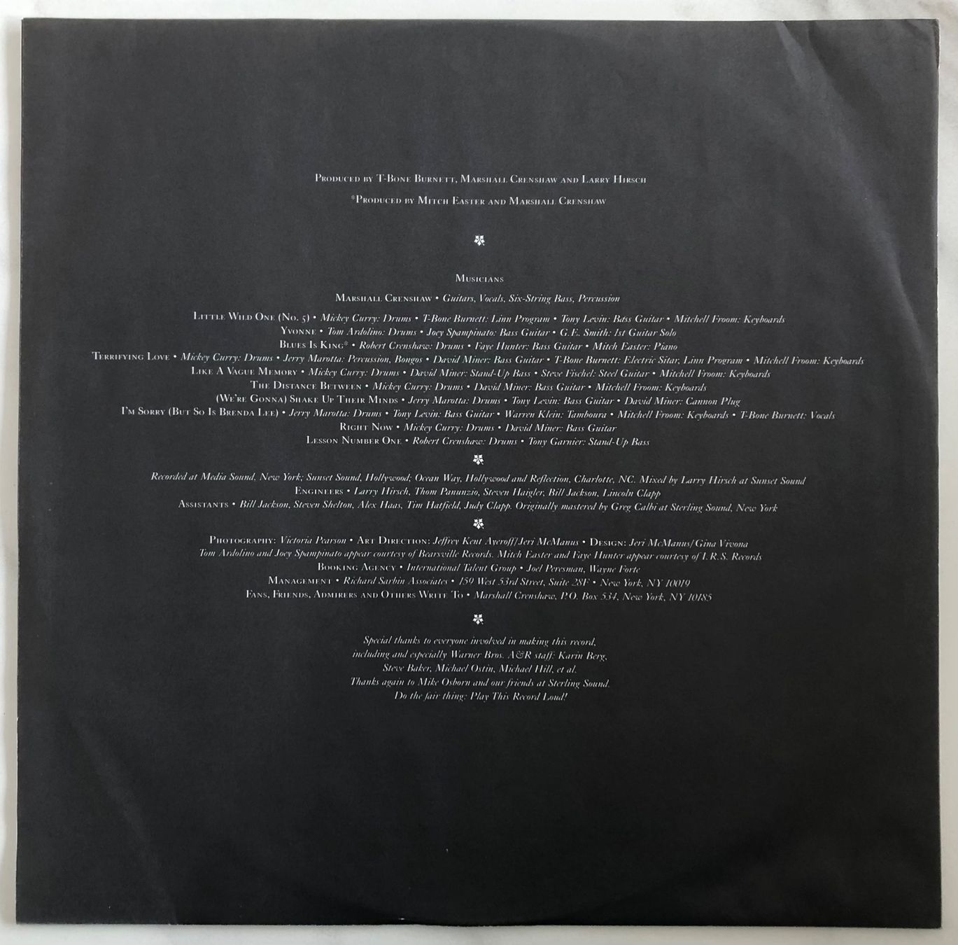 Schallplatten: MARSHALL CRENSHAW - DOWNTOWN – Gebraucht aus Poliez-Pittet von Newtown-Records 2