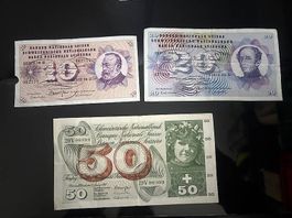 alte Schweizer Banknoten