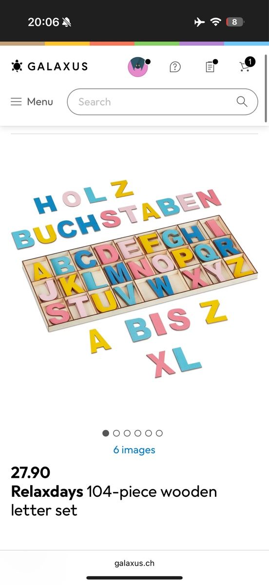 Kit bricolage: Colourful ABC wooden letters for creative DIY – Usato da Langenthal venduto da vik_v5ml 3