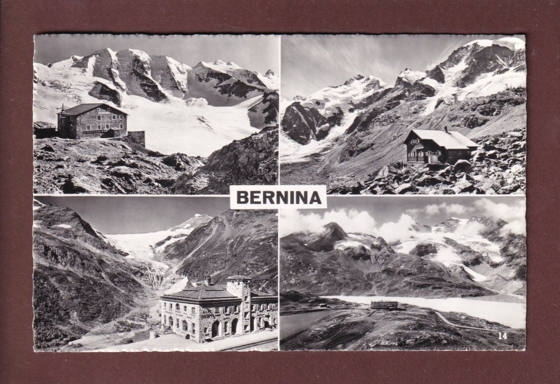Cartoline postali: BERNINA - 4 Bilder – Usato da Pully venduto da nicecards