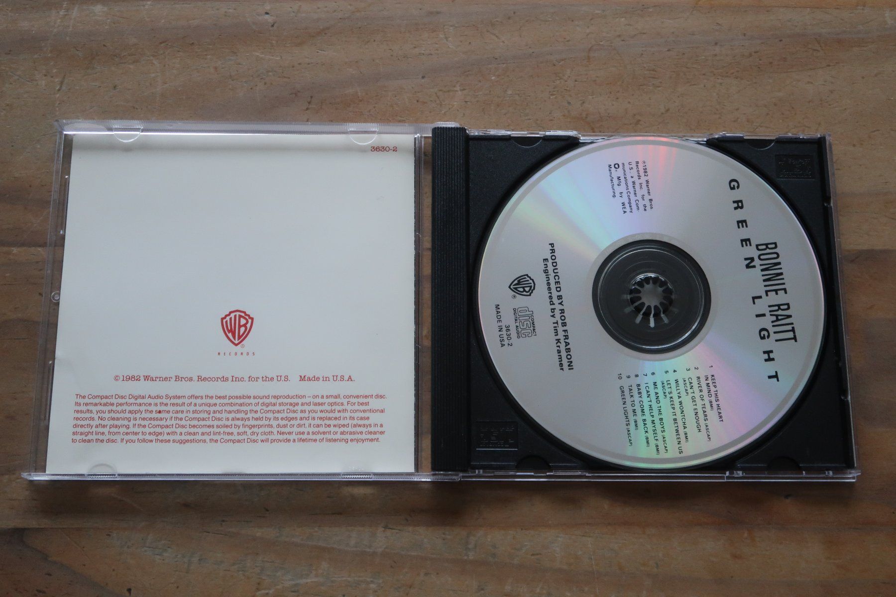CD: BONNIE RAITT - GREEN LIGHT - CD – Usato da Basel venduto da Patiscat 3