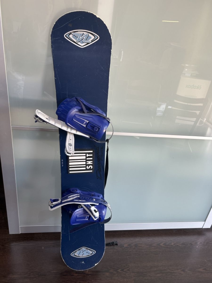 Board: Snowboard Nidecker mit Bindung blau weiss gebraucht – Usato da Thundorf venduto da fra_9wxx
