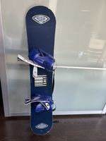 Snowboard Nidecker mit Bindung blau weiss gebraucht