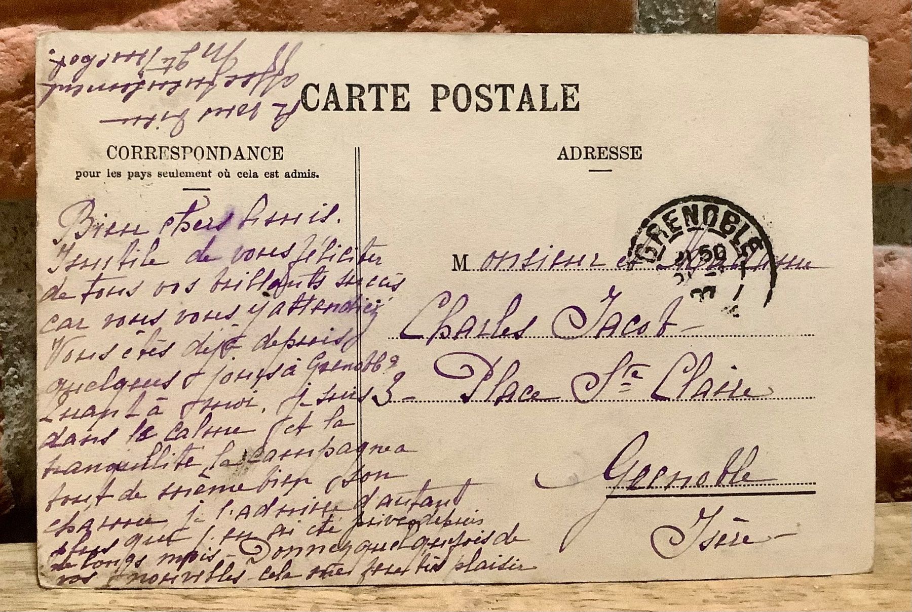 Cartoline postali: 1907 - VEYRIER et le Salève – Usato da Root venduto da ENGLAND-TREASURES 3
