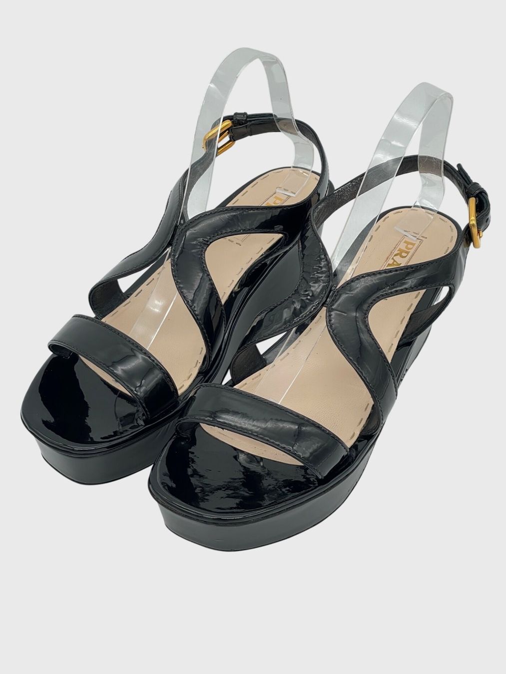 Prada Scarpe da donna: Prada Wedge Heels Sandale mit Absatz EU 41 Schwarz – Usato da Zürich venduto da shoe_shop 2