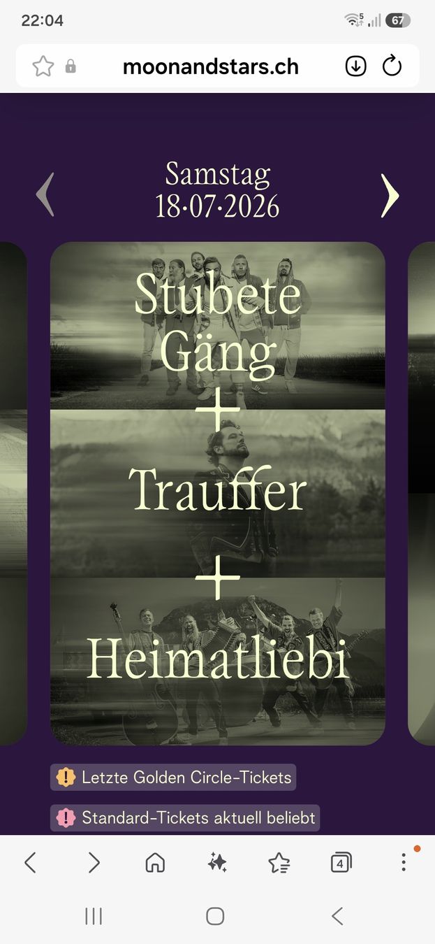 Tickets: 2 Vip Traufer Tickets – Neu und originalverpackt aus Buchs ZH von sil_p7tf 2
