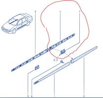 Renault Türschutzleiste / Türzierstab  77 00 834 104
