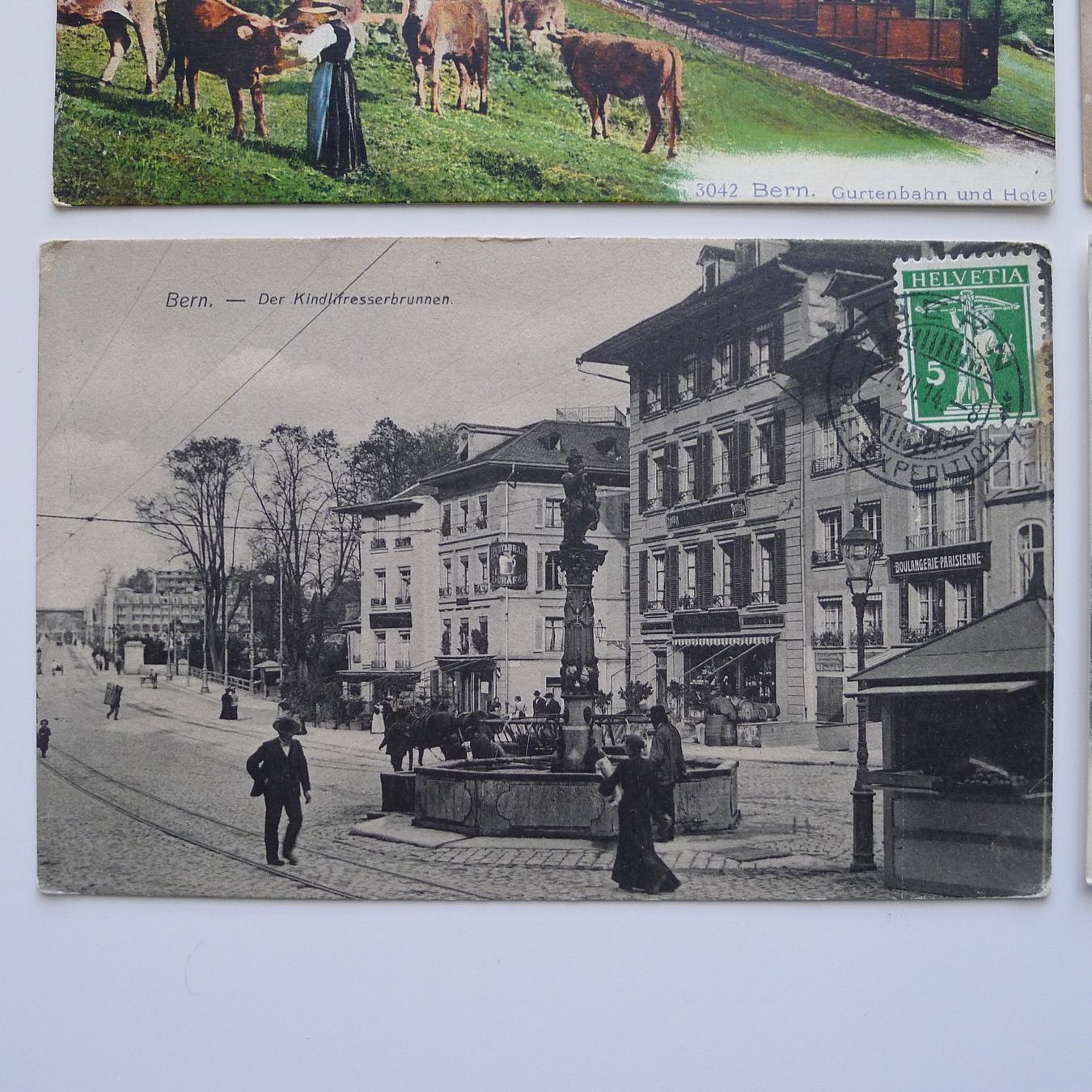 Cartoline postali: 6 alte Ansichtskarten BERN, Litho, Gurten - Bahn, Stalden – Usato da Ebikon venduto da SilvioFreund 3