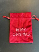 Samt-Säckli "Merry Christmas" Rot, Neuwertig, Top!