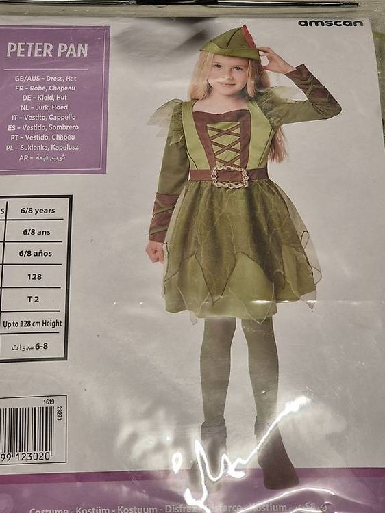 Peter Pan-Kostüm Für Kinder Ab 3 Jahren – Grünes Outfit Mit Hut, Für Jungen Und Mädchen, Größe 90–104 Cm