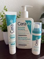 CeraVe Hautpflege Set, Reinigungsgel, Serum, Gel