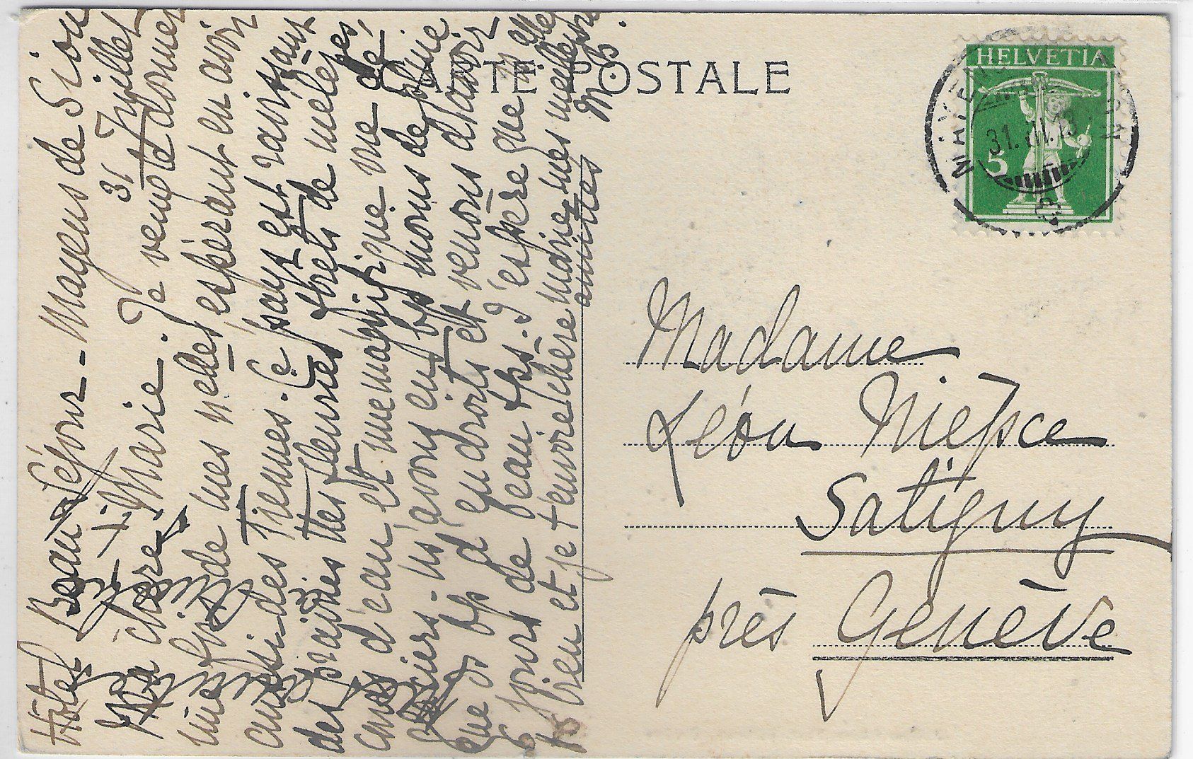 Cartoline postali: Descente de l'Alpe – Usato da Ettingen venduto da Kartenplanet 1