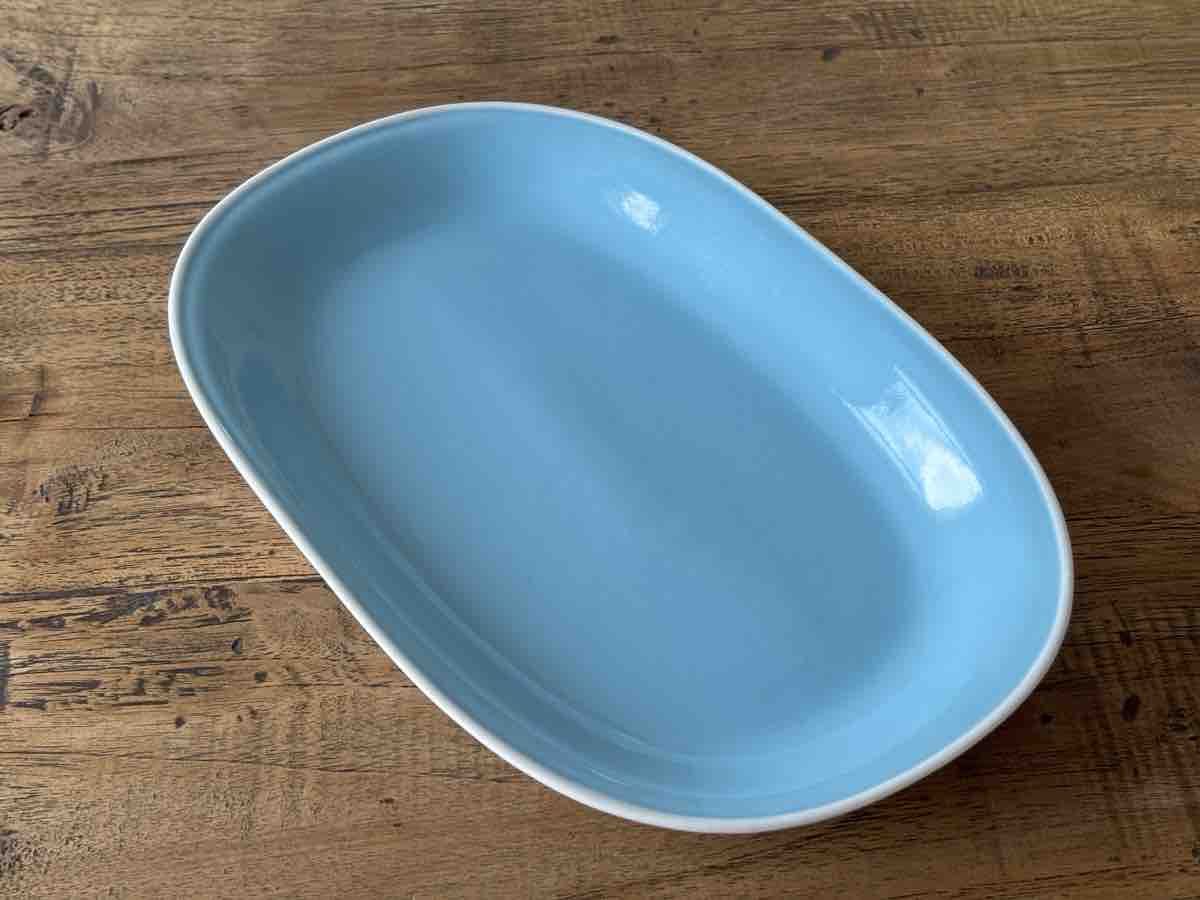 Rössler Servierplatten: 2 Rössler Platten oval hellblau und grün, top 28cm – Neu (gemäss Beschreibung) aus Kreuzlingen von Lemmine 3