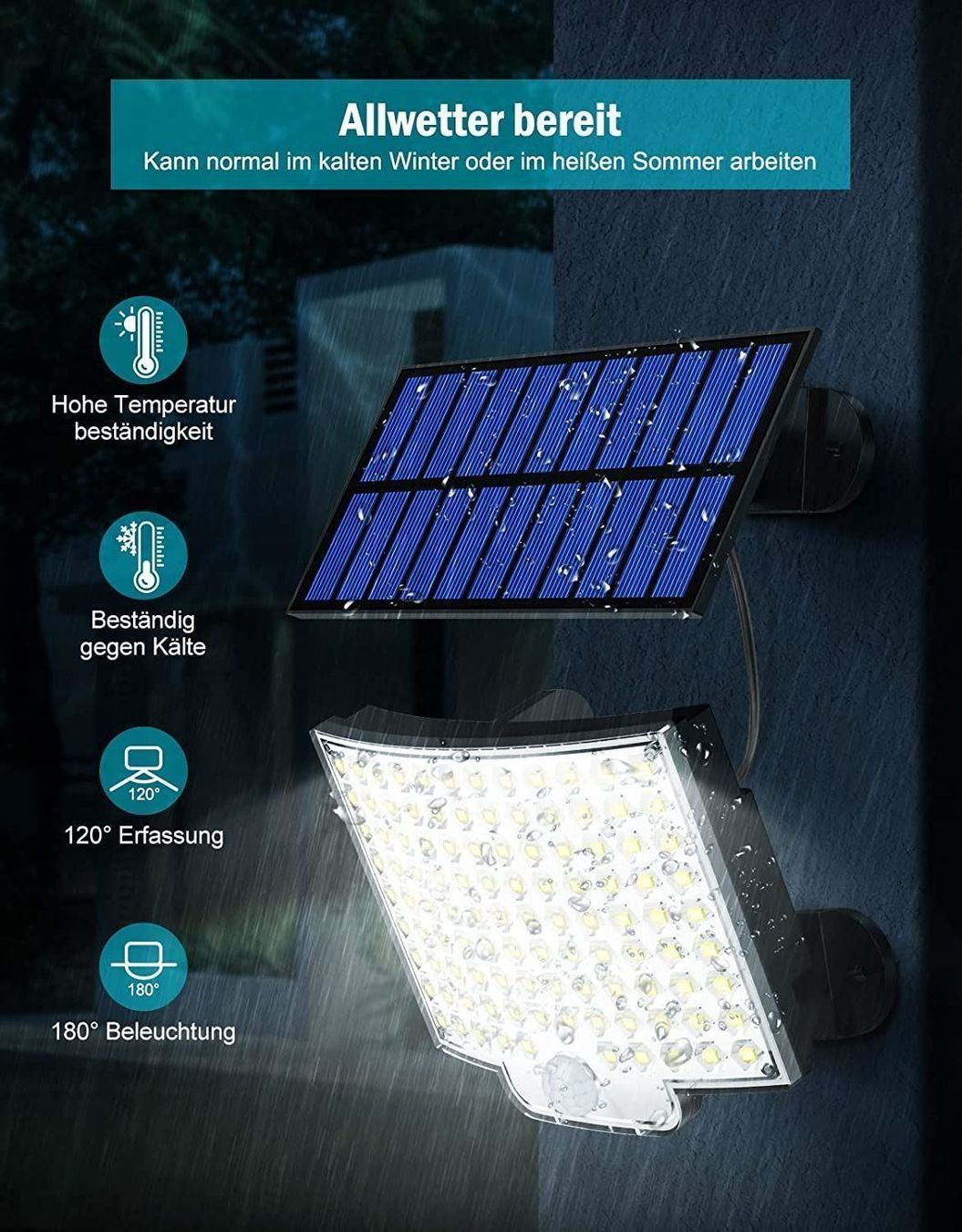 Lampade: Wasserdichte Solarlampe Außen 106 LED – Nuovo (secondo la descrizione) da Thun venduto da nuonuoshop 6