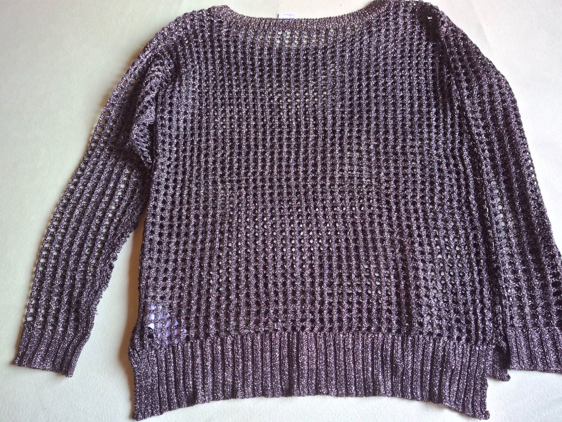 Maglioni & Felpe: Pull marron reflets cuivrés, ajouré S marque Vero Moda – Usato da Villiers venduto da san_jn5w