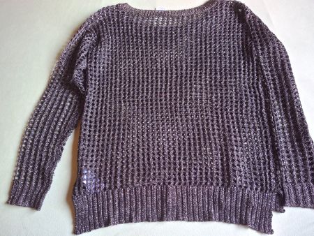 Pull marron reflets cuivrés, ajouré S marque Vero Moda