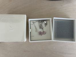 Swarovski Pink Crystal Bow Necklace – New in Box – Ref. 5723