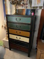 Vintage Kommode mit bunten Schubladen, guter Zustand! 