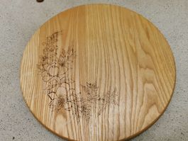 Holztablett mit Blumenmuster- Ideal für den Sommer 🌸