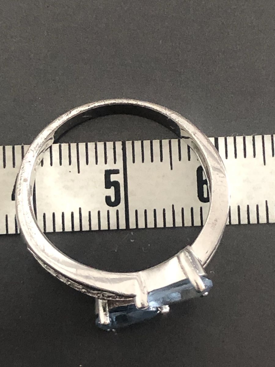 Anelli: Silberring 💍 mit hellblauen Zirkonia – Usato da Luzern venduto da Pool33 4