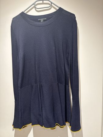 COS Navy Blue Peplum Top - Size M - Excellent Condition