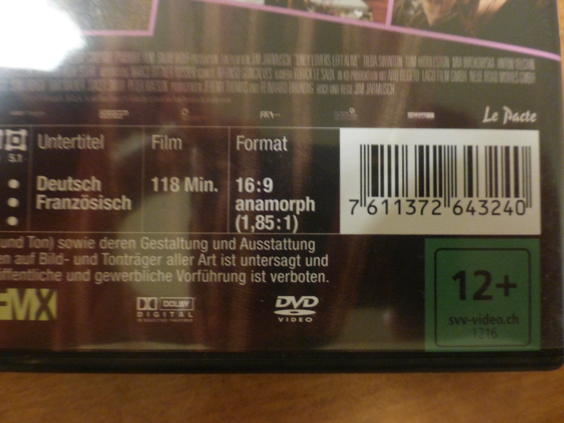 Tutti i DVDs: Only lovers left alive Jim Jarmush DVD – Usato da Zumikon venduto da psisound 3