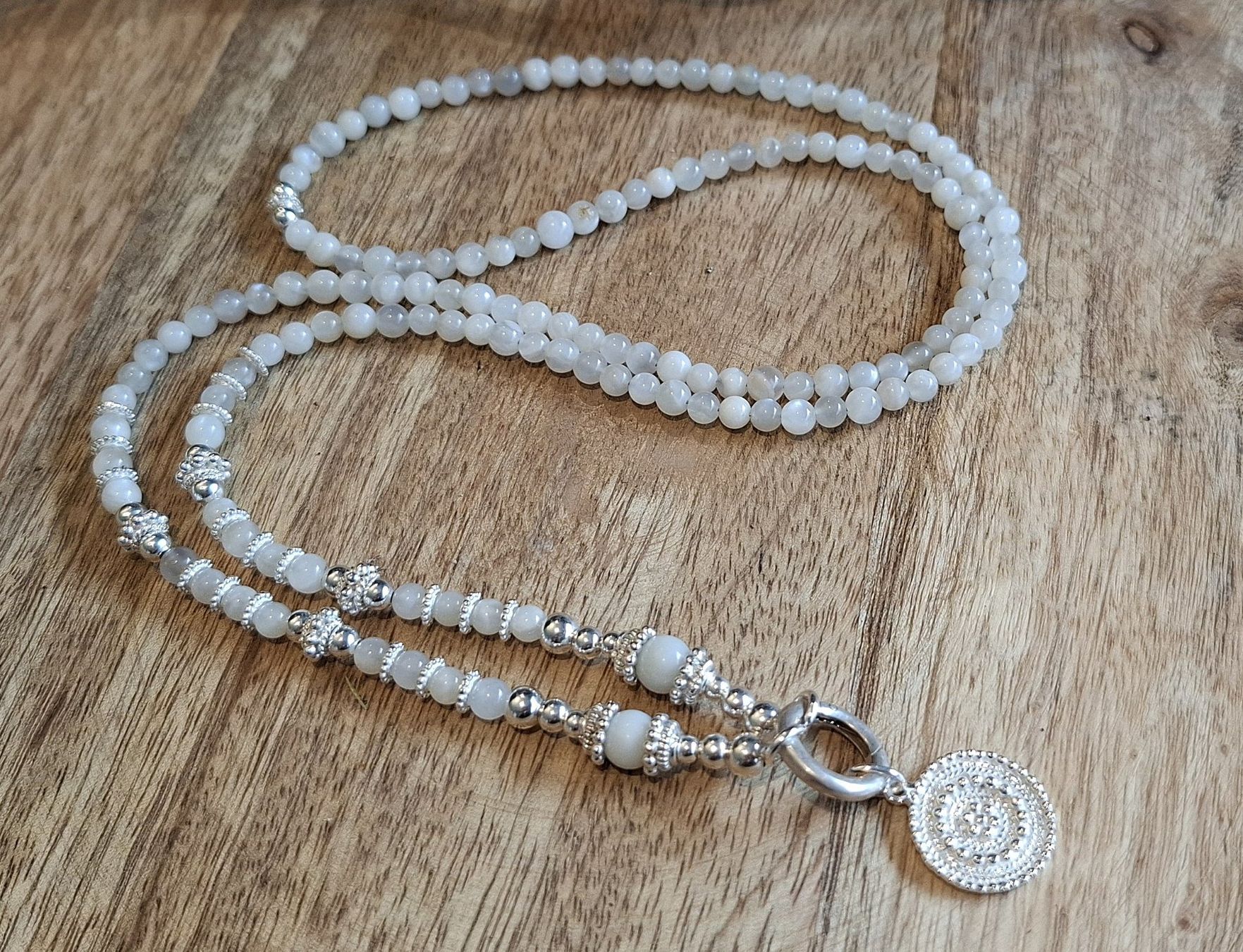Catenine: MOONSTONE -  Edelsteinkette - Sterling Silber - écru – Nuovo e nell'imballaggio originale da Mühlethal venduto da nicita-modeschmuck 2