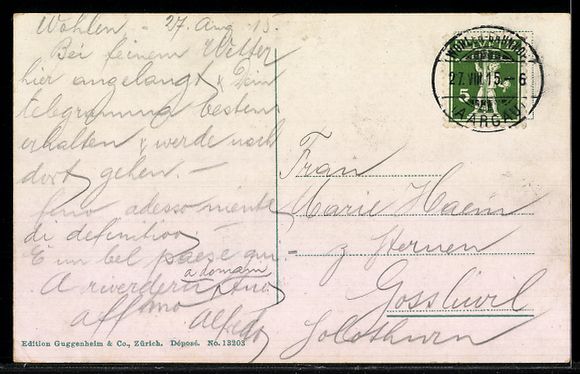 Cartes postales: AK Wohlen, Bahnhof mit Quartier – D'occasion à Berlin par bartko-reher 1