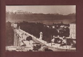 LAUSANNE - Pont Chauderon - Tram - 1917
