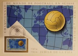 Z116) 1954, Fussball WM, Maximumkarte Eröffnungsspiel
