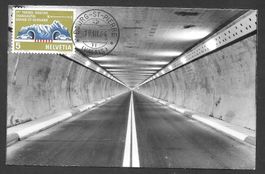 Maximumkarte 406 St Bernard Tunnel Bourg-St-Pierre 19.3.1964