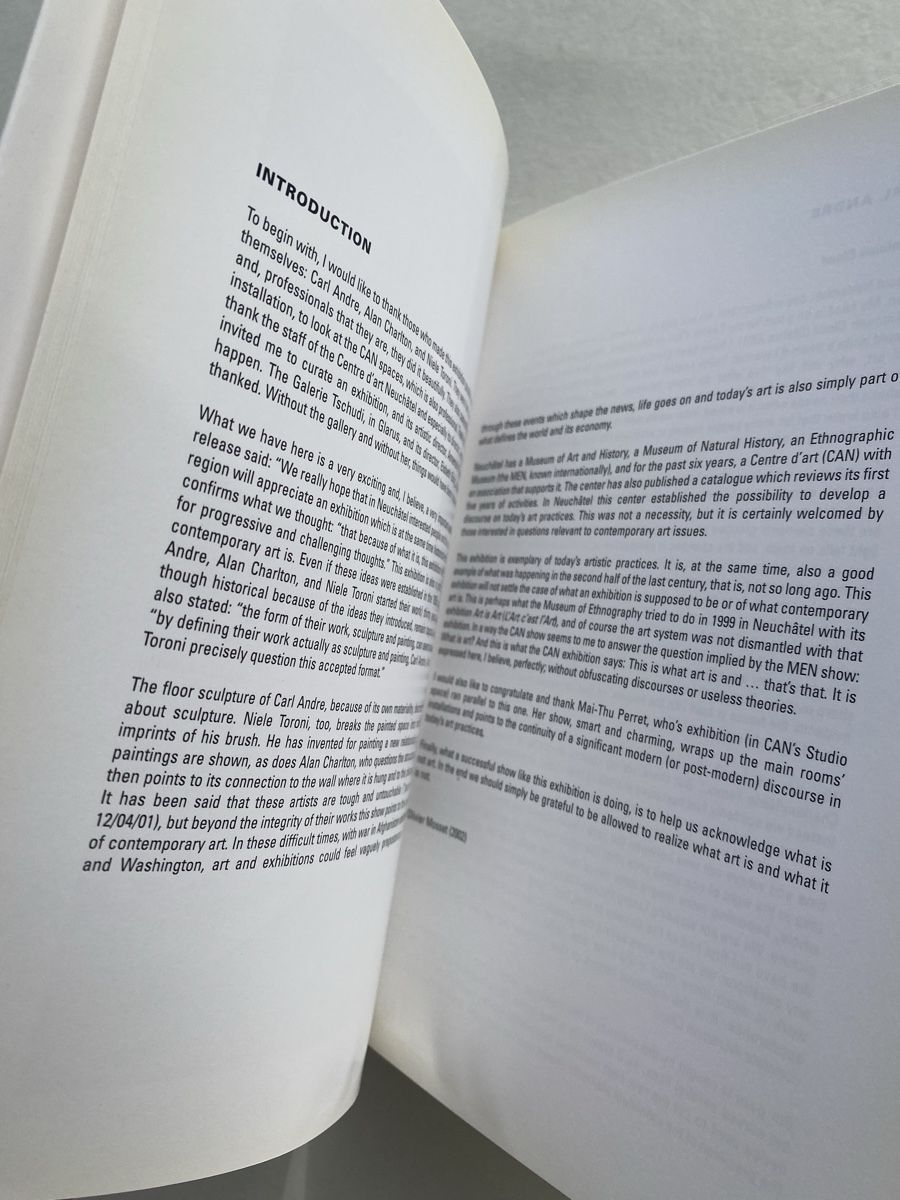 Libri: Carl Andre, Alan Charlton, Niele Toroni Buch CAN – Usato da Zürich venduto da lesgarcons 3