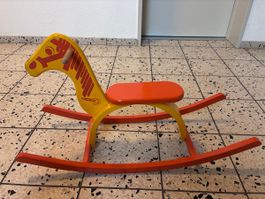 Wisa Gloria Schaukelpferd Holz gelb