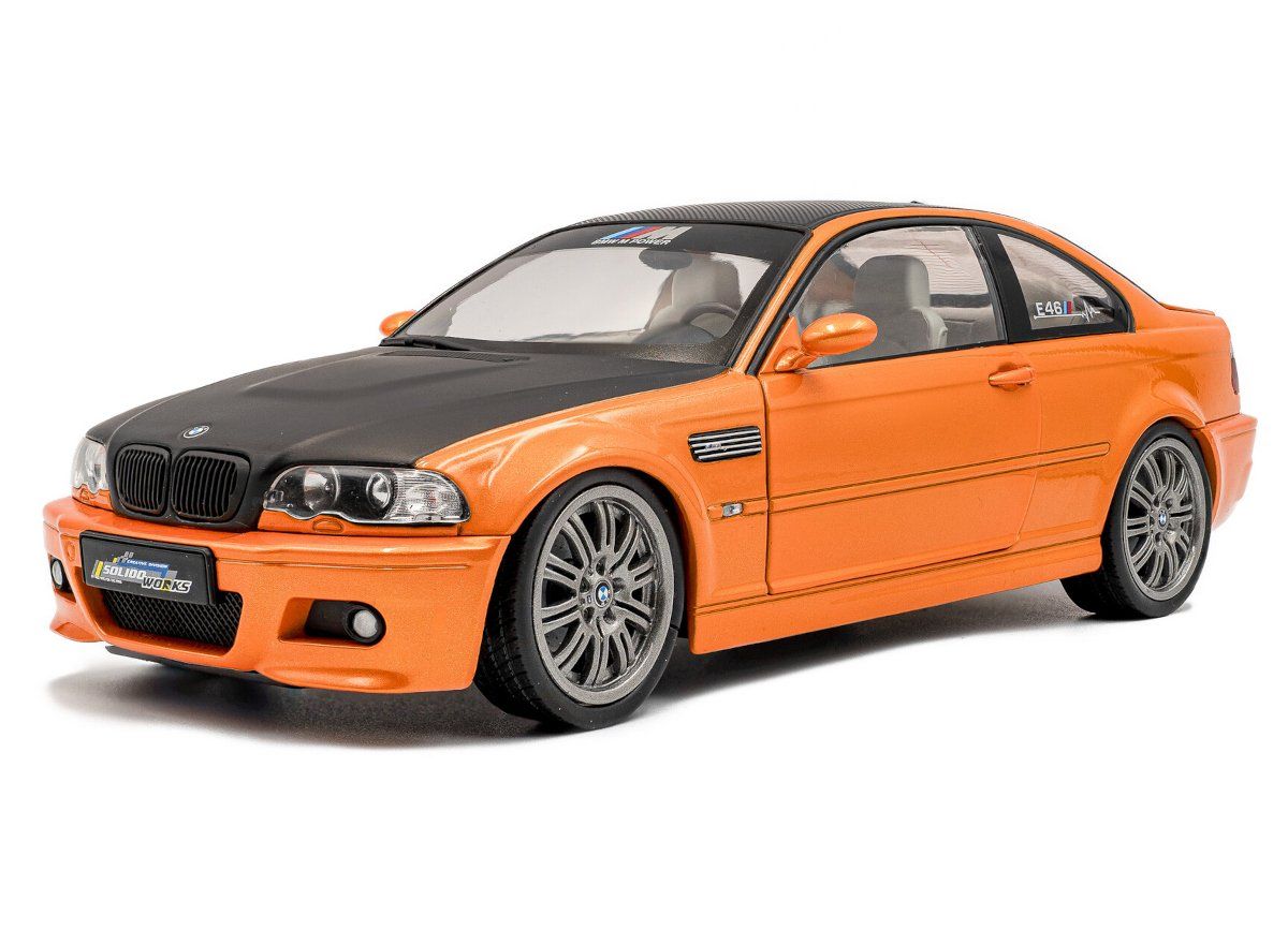 BMW Modellautos: BMW E46 M3 Coupe 2000 Orange Solido 1:18 NOVP – Neu und originalverpackt aus Stäfa von wkmodells