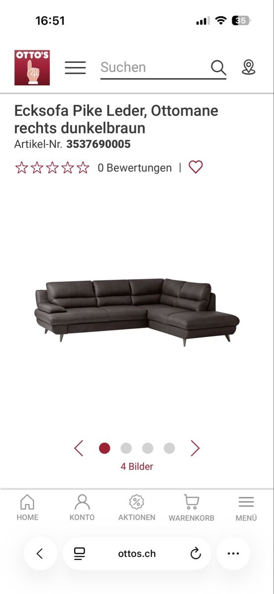 Divani: Ecksofa dunkelbraun gebraucht – Usato da Bäretswil venduto da sha_t5rq 6
