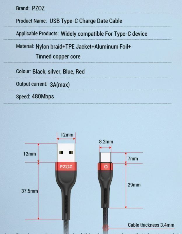 Samsung Caricabatterie: PZOZ USB C Kabel  Fast Charging 1M – Nuovo e nell'imballaggio originale da Uerkheim venduto da Kaufoption 2