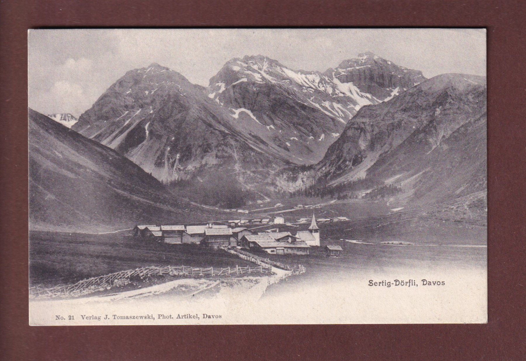 Cartoline postali: DAVOS - Sertig-Dörfli – Usato da Pully venduto da nicecards