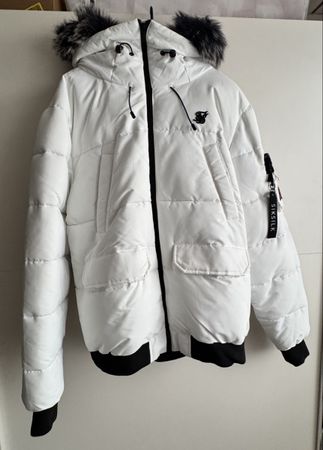 SikSilk Winterjacke, Gr. M, weiss, neuwertig, warm!