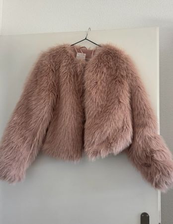 Kunstfelljacke Primark Cares rosa Grösse S neuwertig