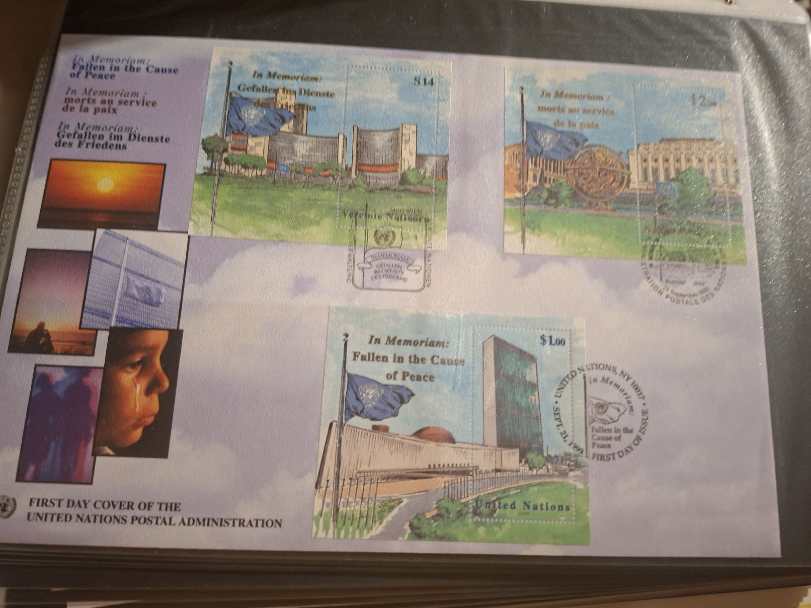 Tous les timbres: Diverse Briefe / Bögen UNO  – D'occasion à Balgach par SIMEON27 8