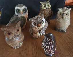 Eule Figuren 6 stk. alli zämä ein Preis wie auf dem Foto Top