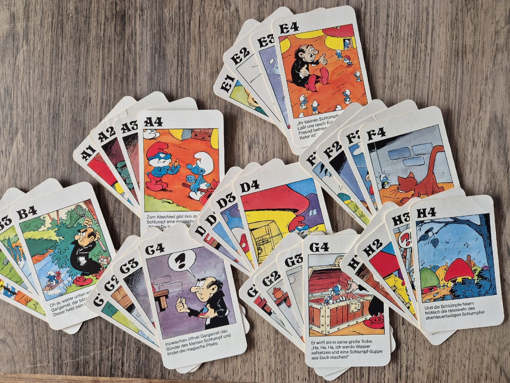 Giochi: Spiel Quartett "Schlümpfe" vintage – Usato da Villmergen venduto da MONCHHICHI 1